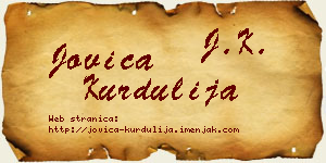 Jovica Kurdulija vizit kartica